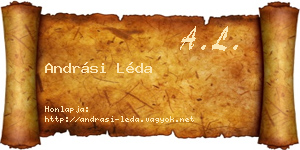 Andrási Léda névjegykártya